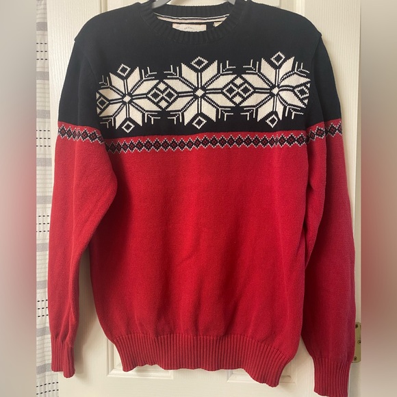 Weatherproof Vintage Since 1948 Snowflake Knit Crewneck Sweater Size Medium - Picture 1 of 16